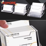 ADMORE 1Pcs Business Card Box,  Transparent Display Stand Bussiness Card Holder, School Office Suppl