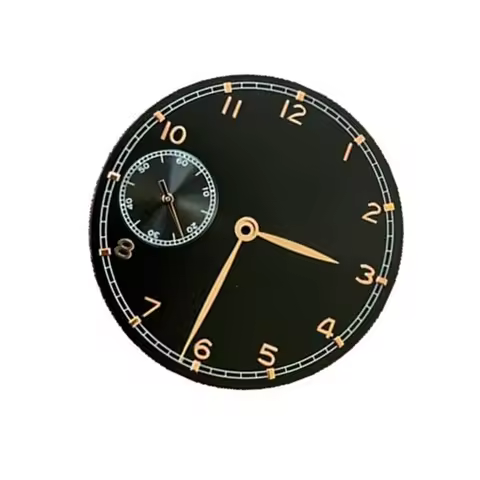 For ETA 6498 SEA-GULL3600 Movement 37mm Copper black Watch Dial with golden steam Watch Accessories 