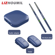LIZHOUMIL Electric Air Drum Set With Drumsticks Audio Adapter Pedals Audio Cable Electronic Drums Set Portable Drum Machine