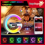Speaker Bluetooth LED Ambient Light Wireless Charger / Lampu Meja Smart Light Multifungsi