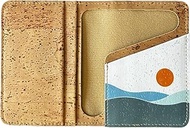Cork Wallet - Cork Card Holder - Art Print - Eco Friendly – Vegan Non-Leather -Sustainable - Bifold,