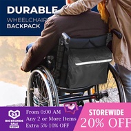 CUTICATE Wheelchair Backpack Bag Rear Storage Bag Rollator Black for Seniors