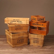 Wooden Crate Organiser Storage Box