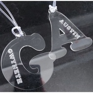 Lugagge Bag AcrylicTAG/ Acrylic SuitcaseTAG Custom Name Engraved Acrylic Name 3mm