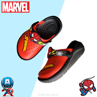 🔥พร้อมส่ง🔥 [Marvel] รองเท้าเด็กหัวโตทรง CROCS 2 สี 🔴⚫️แดงดำ 🔵🔴น้ำเงินแดง ลายสไปเดอร์แมน/กัปตันอเมริกา สวมใส่สบาย ระบายอากาศได้ดี