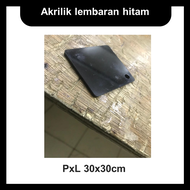 Akrilik lembaran hitam PxL 30x30cm 3mm