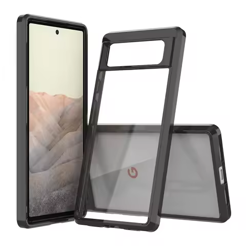 Hybrid Shockproof Cover Air Cushion Bag Case With Acrylic Crystal Clear Hard Back Shell For Google P
