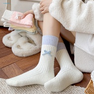 Ribbed Crew Socks - Soft Cotton, Warm & Stretchy for Home Sleep and Errands