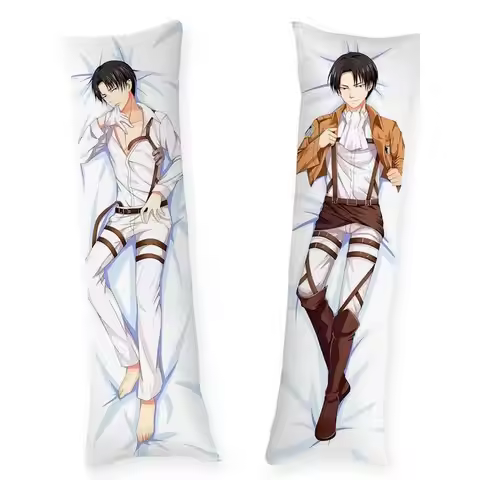 Dakimakura Anime Pillow Case Levi Attack On Titan Double-sided Print Of Life-size Body Pillowcase Gi