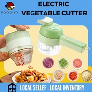 Multifunctional Cordless Electric Vegetable Slicer with Brush Garlic Chili Onion Celery Ginger Cutte