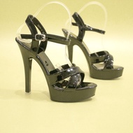 YKshoes 1784 heels 13cm strappy stiletto heels black gold silver cream sepatu hak tali import glossy silang hak sedang high heels 13cm tinggi hak