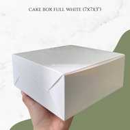 7x7x3 Inch Pastry Cake Box Full White (100pcs)