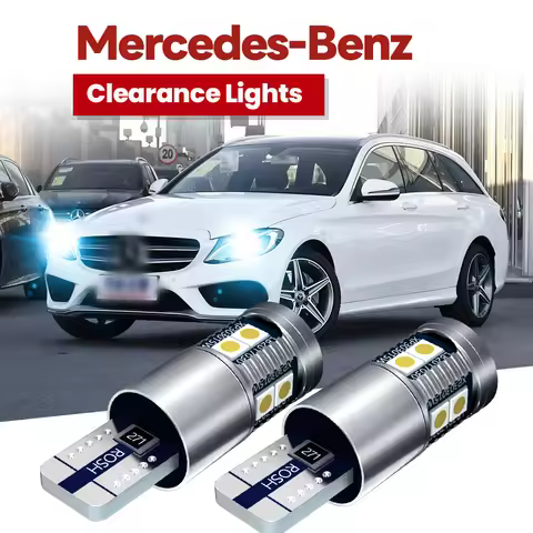 2x For Mercedes Benz C-Class W203 W204 C63 C200 C180 LED Clearance Light Bulb Parking Lamp W5W T10 C