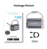 Vyvylabs 40000mAh 100W Power Bank Fast Charging Battery High Capacity Waterproof Powerbank Charger O