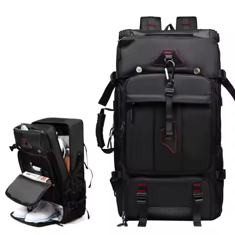 Men Travel Backpack 80L/60L Large Capacity Hiking Backpack with Dry Wet Separation