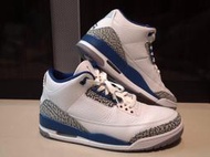 air jordan 3 喬丹 三代 us11 白藍 配色 巫師隊