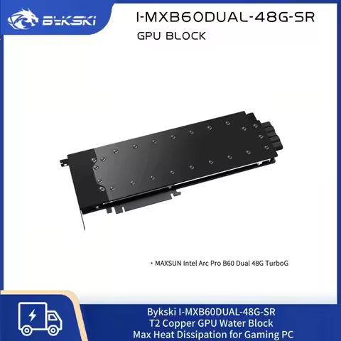 Bykski GPU Water Block For MAXSUN Intel Arc Pro B60 Dual 48G TurboG Full Metal PC Graphics Card Cool