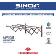 EEHIONG1977 SSINOR BF-6201 3 Adjustable Bar Stainless Steel Wall Mounted Retractable Outdoor Cloth D