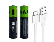 SUMILABEL - IILEER AAA 充電池 800mWh/500mAh 4粒1.5V Type C可充電電池送充電線(4粒裝)