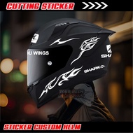 Shark helmet Sticker/ Cutting helmet sticker