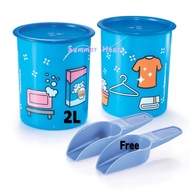Tupperware Cleankeep One Touch Canister Free Scoop (1) 2.0L