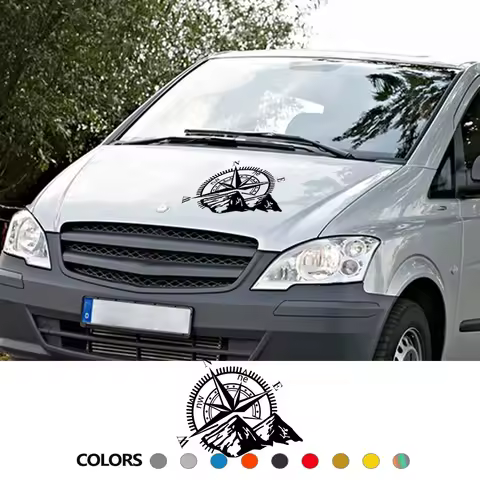 Car Vinyl Compass Graphics Stickers For Mercedes Benz Vito V Class Viano W447 W639 W638 Camper Van M