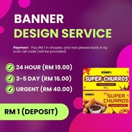 Servis Design Banner/Bunting/ Banner Designing Service