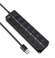 7 in 1 USB2.0 7口USB 帶開關 HUB集線器 Hub for PC 延長線1.2米