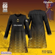 Baju Jersey Muslimah murah couple Set Plus Size Kimyra Microfiber Baju Jersey Muslimah Black and Golden Batik Baju Perempuan Baju Lelaki Dewasa Jersey Muslimah Kanak Kanak 5xl