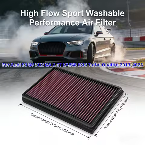 High Flow Sport Washable Performance For Audi S3 8V SQ2 GA 2.0T EA888 IS38 Turbo Quattro 2013-2025 5