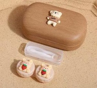 DDS - 隱形眼鏡盒美瞳盒子(規格:棕色外盒-草莓兔)#N134_017_278