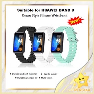 HUAWEI BAND 8 Ocean Style Silicone Strap for Huawei Band 8 / Fashion Strap / Tali Jam  huawei Band 8