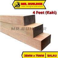 MR. BUILDER (4FT) 38MM x 70MM Balau Planed Wood 2x3 Kayu Resak Ketam 2 x 3 x 4 kaki Hard Wood Timber