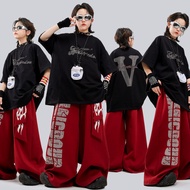 🔥Ready Stock🔥 Kids Loose Trendy Hip‑Hop Outfit / Boys Hip‑Hop Set / Cool Stylish Kids Runway Perform