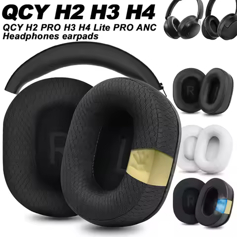 Earphone pads For QCY H2 PRO H3 H4 Lite PRO ANC replacement Earpads Mesh cloth Memory Covers Sponge 