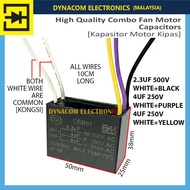 2.3uF 4uF 4uF Fan Motor Starting Combo Capacitor 3-in-1 [ Kondenser Kipas Angin Combo ]