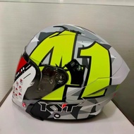 SH - KYT HELM NFJ ESPARGARO 2018 GUNMETAL YELLOW MATT REPLIKA