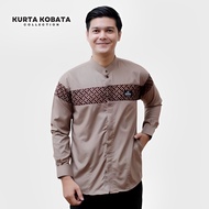 BAJU KOKO MUSLIM PRIA DEWASA TERBARU 2024 KOKO KOBATA KOMBINASI BATIK LENGAN PANJANG -  BISA COD