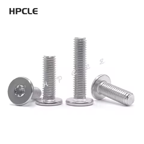 5-100pcs CM M1.6 M2 M2.5 M3 M4 M5 M6 M8 304 A2 Stainless Steel Torx Six-Lobe Ultra Thin Flat Wafer H