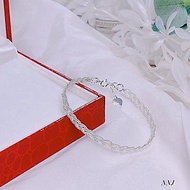Lắc tay charm bạc mix với đá thạch anh tím tự nhiên SA0181
