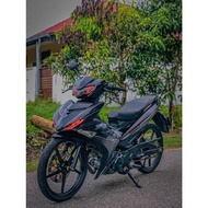 COVER SET ORIGINAL 100% HLY HONG LEONG YAMAHA Y15ZR V1 V2 HITAM RC HITAM BLACK COVERSET BODYSET Y15Z