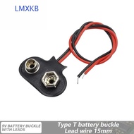 LMXKB 10Pcs Battery Holder Clip, I / T Type Cable Snap on Battery Clip Connector, Soft Hard Shell 9 