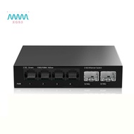 2.5Gb Switch 4 Port 2.5G Unmanaged Network Switch with 2 Port 10GbE SFP+ Slot Home Setup Ethernet Sw