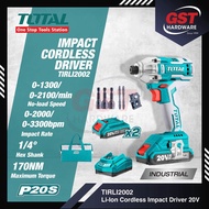 Total Impact Driver 20V TIRLI2002 Cordless Impact Driver Set Cordless Driver Drill