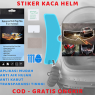 Stiker Pelapis Kaca Helm Motor Anti Air Hujan Dan Embun Datar Flat Universal Multifungsi Film Lensa 