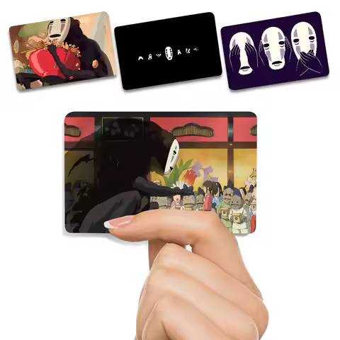 Studio Ghibli No Face Credit Card Skin Stickers No Adhesive Residue Water Proof For VISA Credit Card
