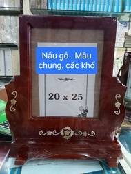 Khung ảnh thờ gỗ 30x40 có chân đế gỗ cao cấp