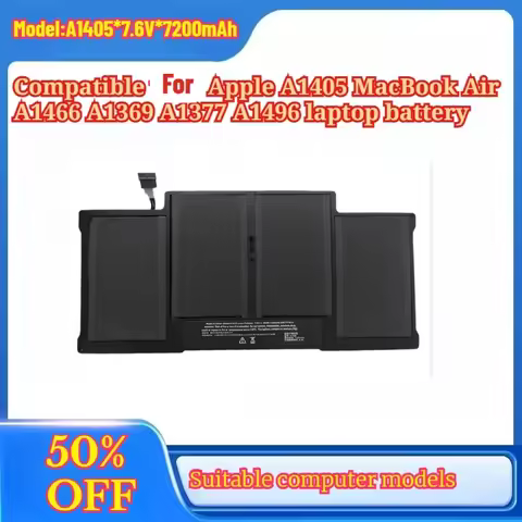 Applicable To Apple A1405 Li-ion Battery for Apple Macbook Air 13 Inch A1466 A1369 A1377 A1496 Batte