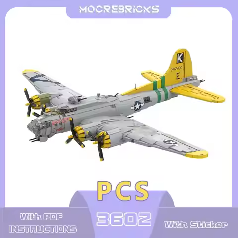 Heavy Bomber B-17G Flying Fortress Creative Model Army Air Force Aircraft Building Blocks Bricks Kit