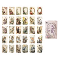 30pcs/pack，Tell It To The Flowers-boxed Stickers，Retro Flower Handbooks Diy Decorative Stickers，Suitable  for Photo Albums Diaries Cups Laptops Mobile Phones Scrapbooks